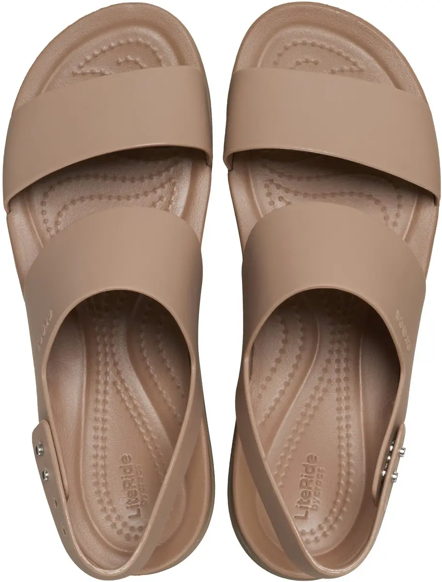 Crocs Brooklyn Low Wedge Damessandalen 206453 - Latte/Mushroom - afbeelding 3 van 6