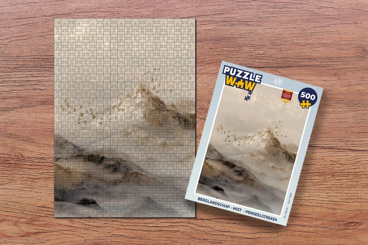 PuzzleWow Berglandschap Legpuzzel 500 Stuks - Vogels