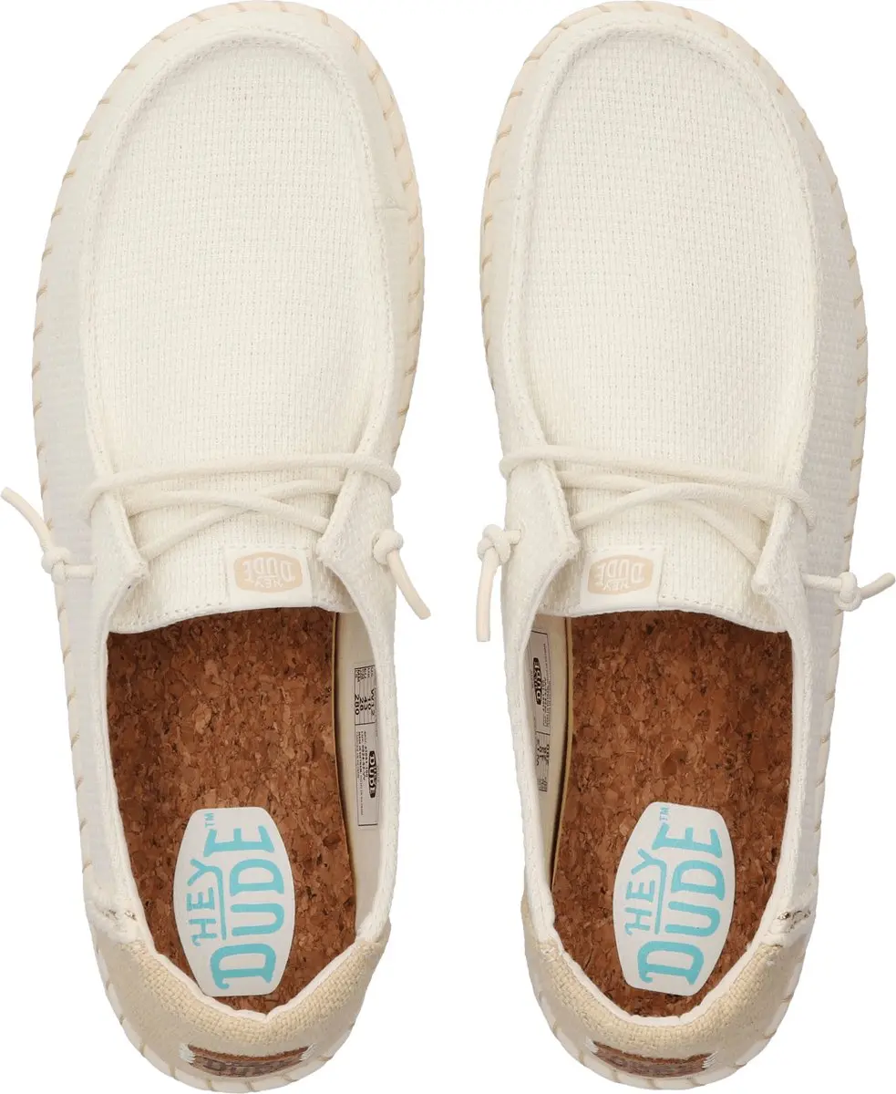 HEYDUDE Wendy Woven Instappers - Wit - Maat 40 - afbeelding 4 van 6