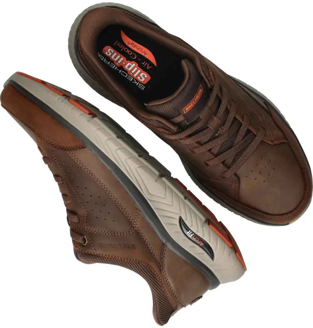 Skechers Slip-ins Arch Fit Crosser Felix - Bruin - Maat 47.5 - afbeelding 3 van 6