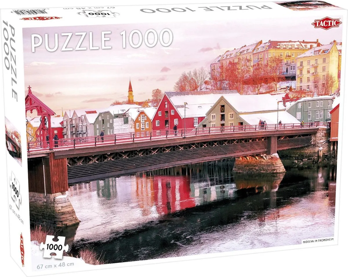 Tactic Nidelva in Trondheim Puzzel 1000 Stuks - Noors Stadslandschap