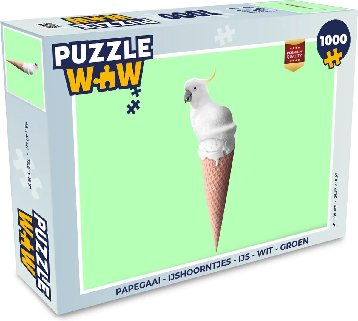 PuzzleWow Papegaai IJshoorntjes Legpuzzel 1000 Stuks - Multicolor