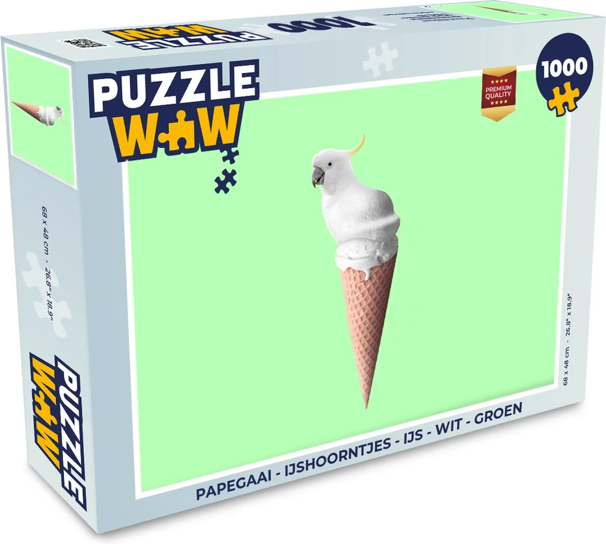 PuzzleWow Papegaai IJshoorntjes Legpuzzel 1000 Stuks - Multicolor