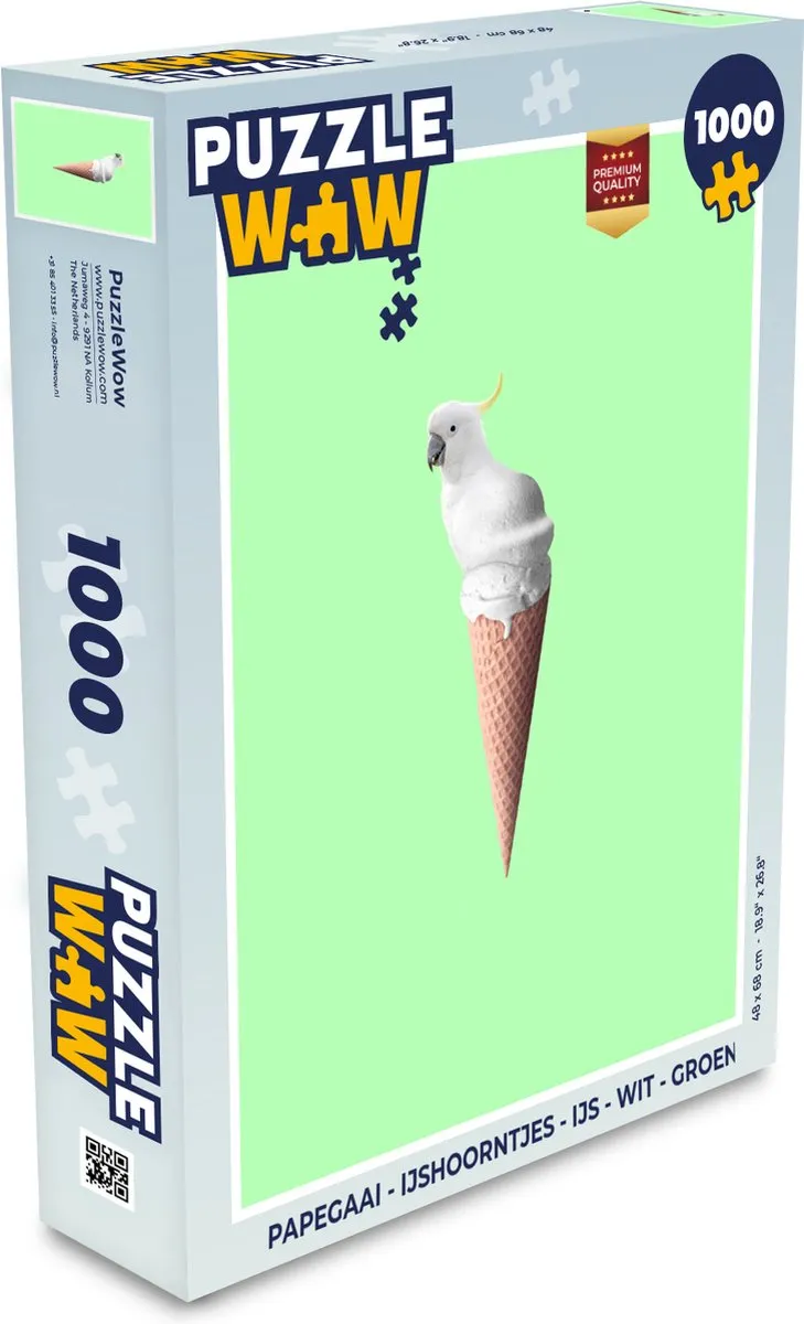 PuzzleWow Papegaai IJshoorntjes Legpuzzel 1000 Stuks - Multicolor