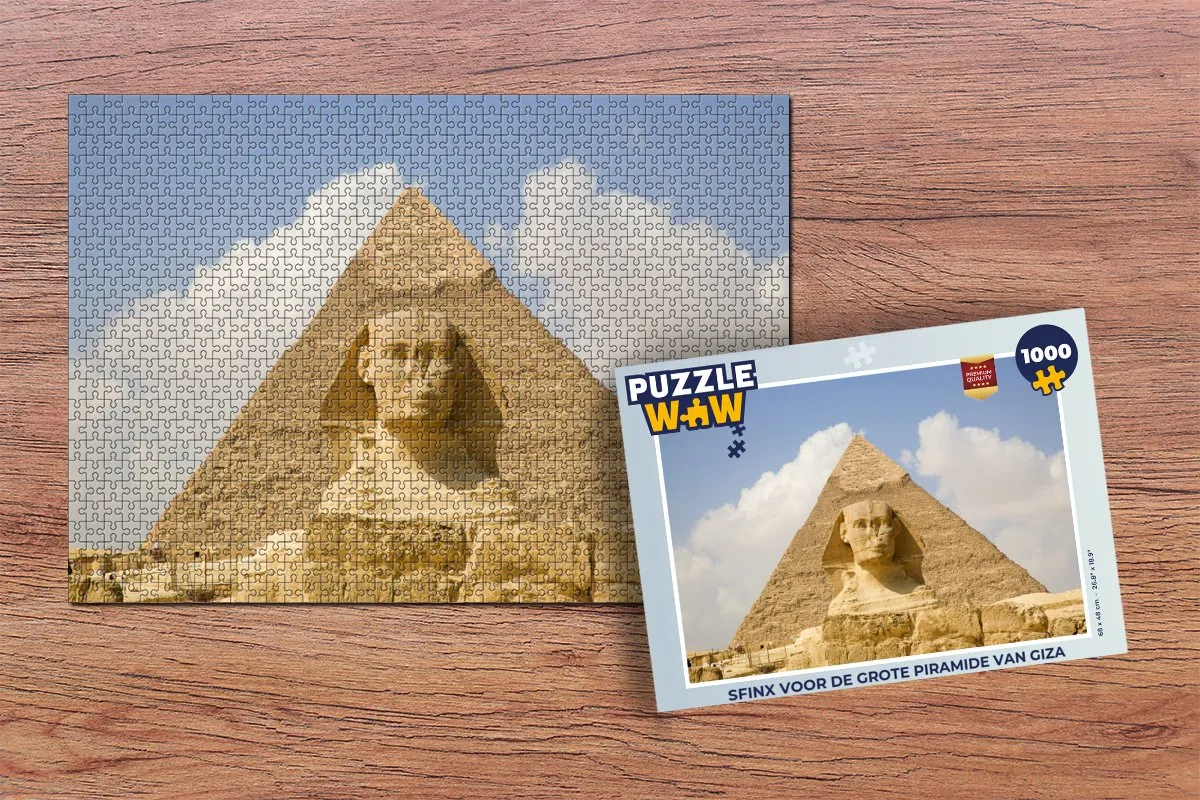 PuzzleWow Sfinx Giza Legpuzzel 1000 Stuks - Multicolor