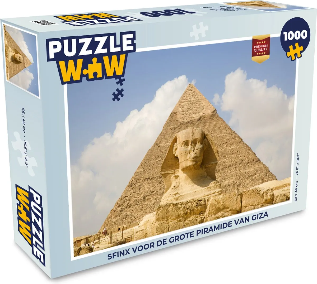 PuzzleWow Sfinx Giza Legpuzzel 1000 Stuks - Multicolor