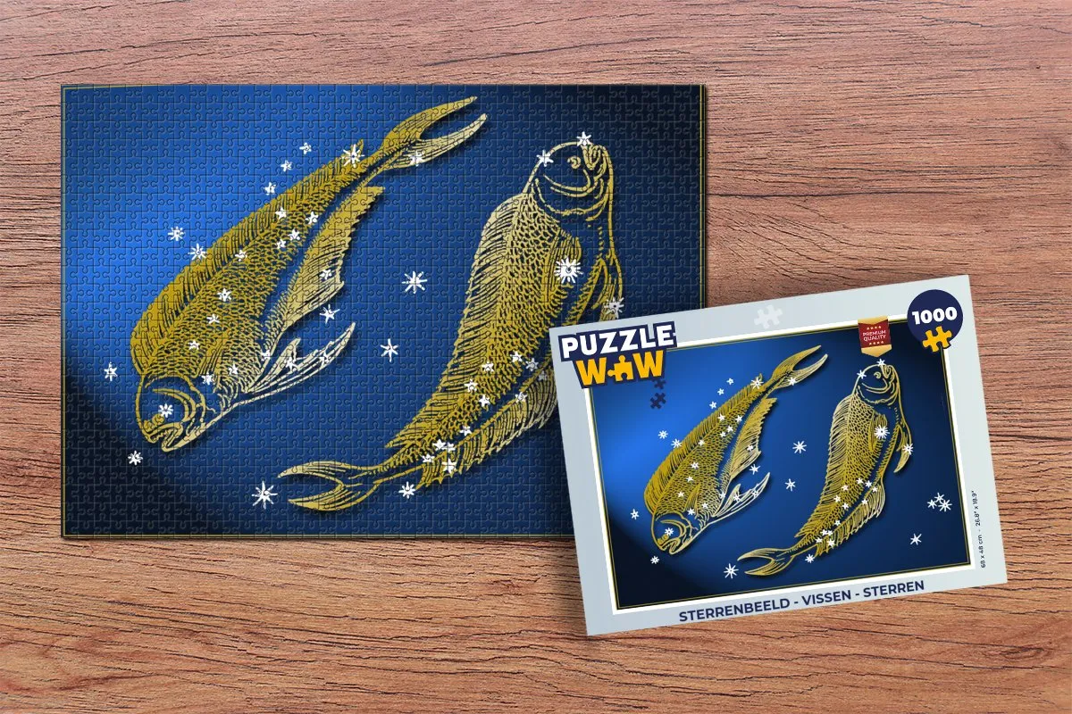 PuzzleWow Sterrenbeeld Vissen Legpuzzel 1000 Stuks - Multicolor