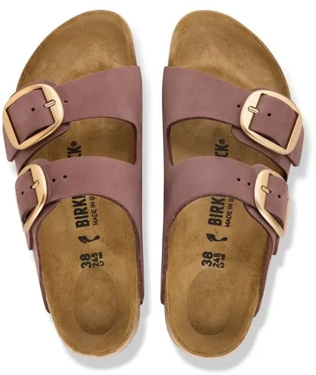 Birkenstock Arizona Big Buckle Nubuck Leather Pepper Narrow