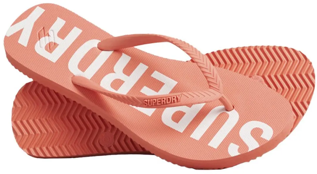 Superdry Code Essential Teenslipper PY7 Hyper Fire Coral - afbeelding 2 van 6