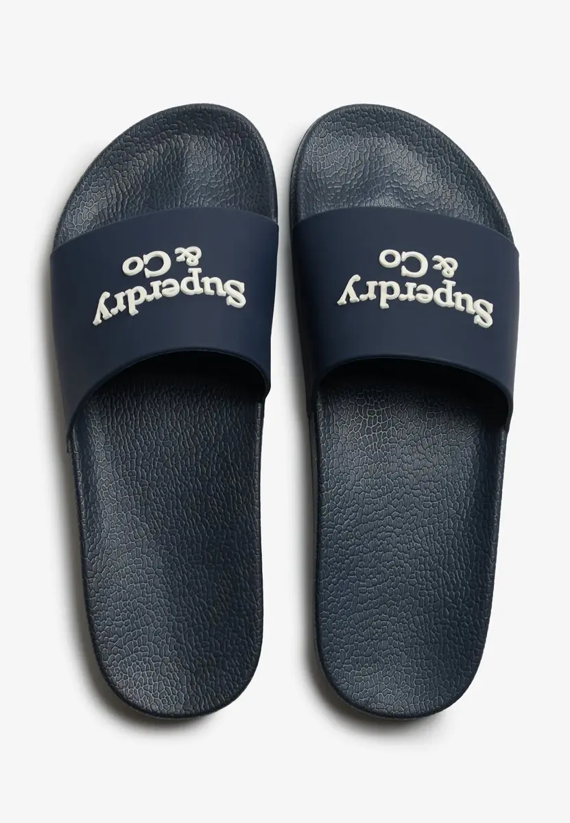 Superdry Company Logo High Build Sliders - Heren - Navy - afbeelding 4 van 6