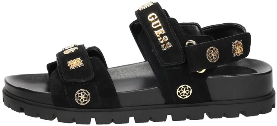 Guess Florizi Sandalen Plat - zwart - Maat 40 - afbeelding 2 van 6