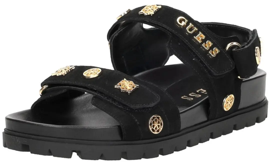 Guess Florizi Sandalen Plat - zwart - Maat 40 - afbeelding 3 van 6