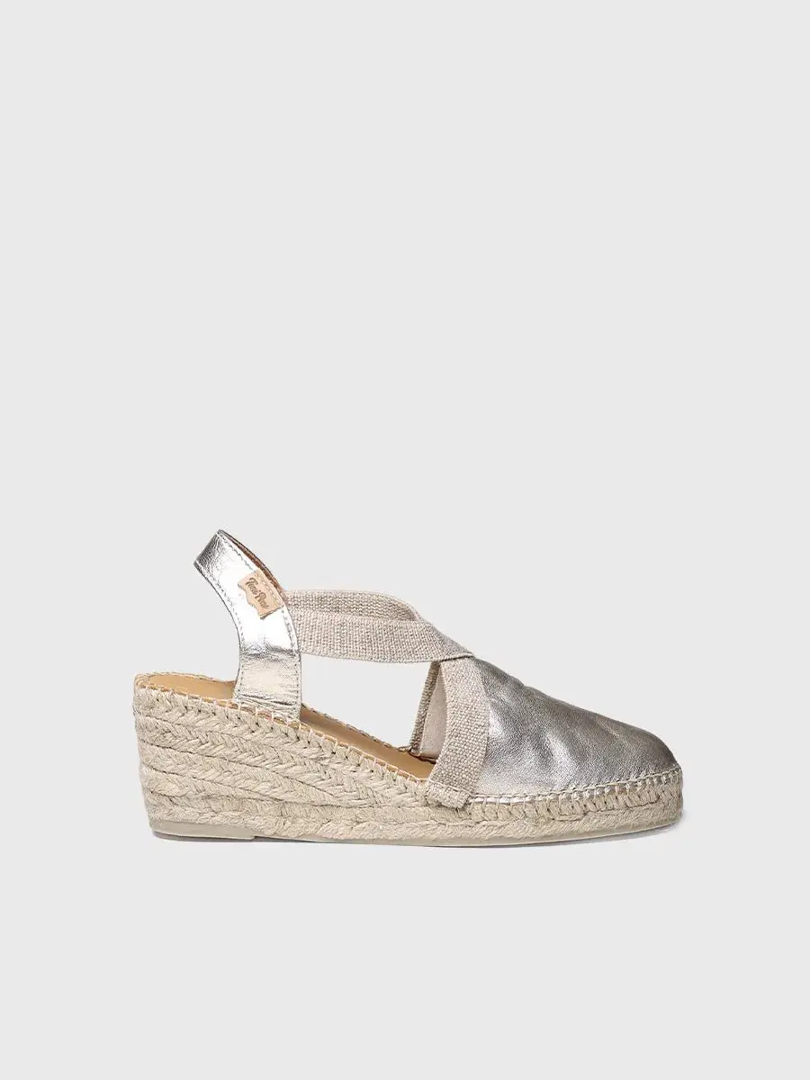 Toni Pons Tossa Dames Espadrilles - Goud - Maat 35 - afbeelding 3 van 6
