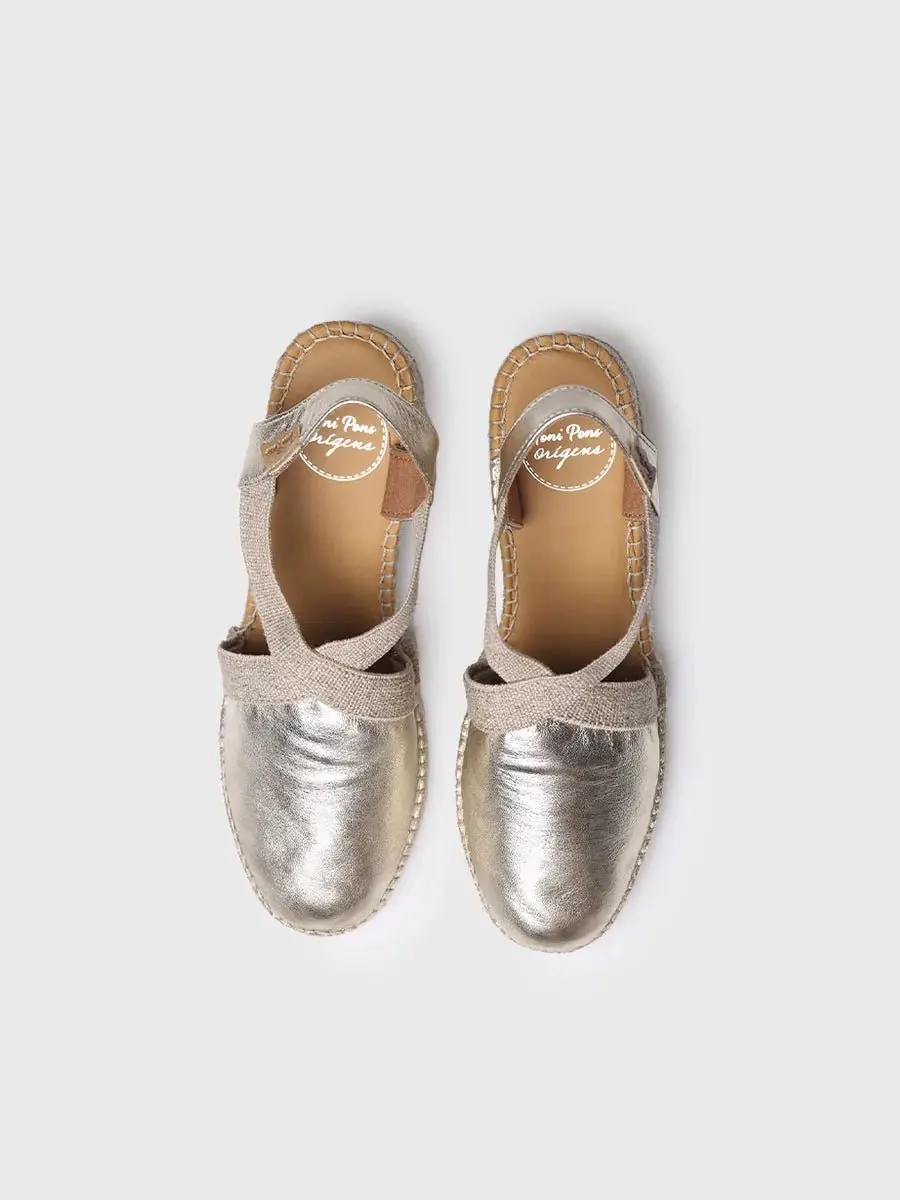 Toni Pons Tossa Dames Espadrilles - Goud - Maat 35 - afbeelding 2 van 6