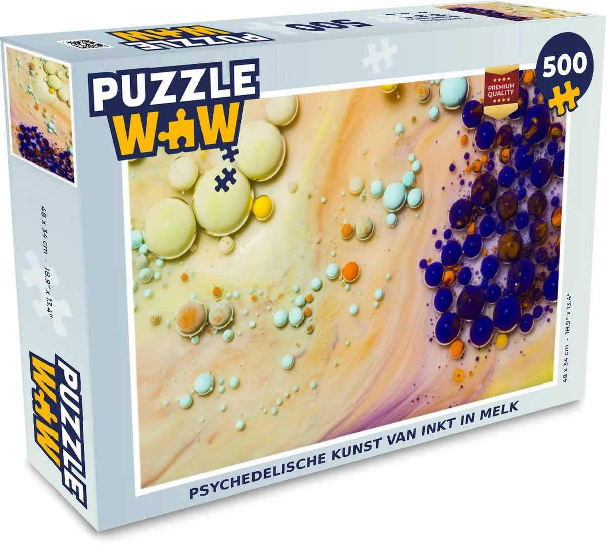 PuzzleWow Psychedelisch Legpuzzel 500 Stuks - Multicolor