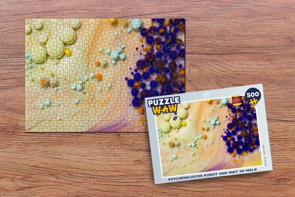 PuzzleWow Psychedelisch Legpuzzel 500 Stuks - Multicolor