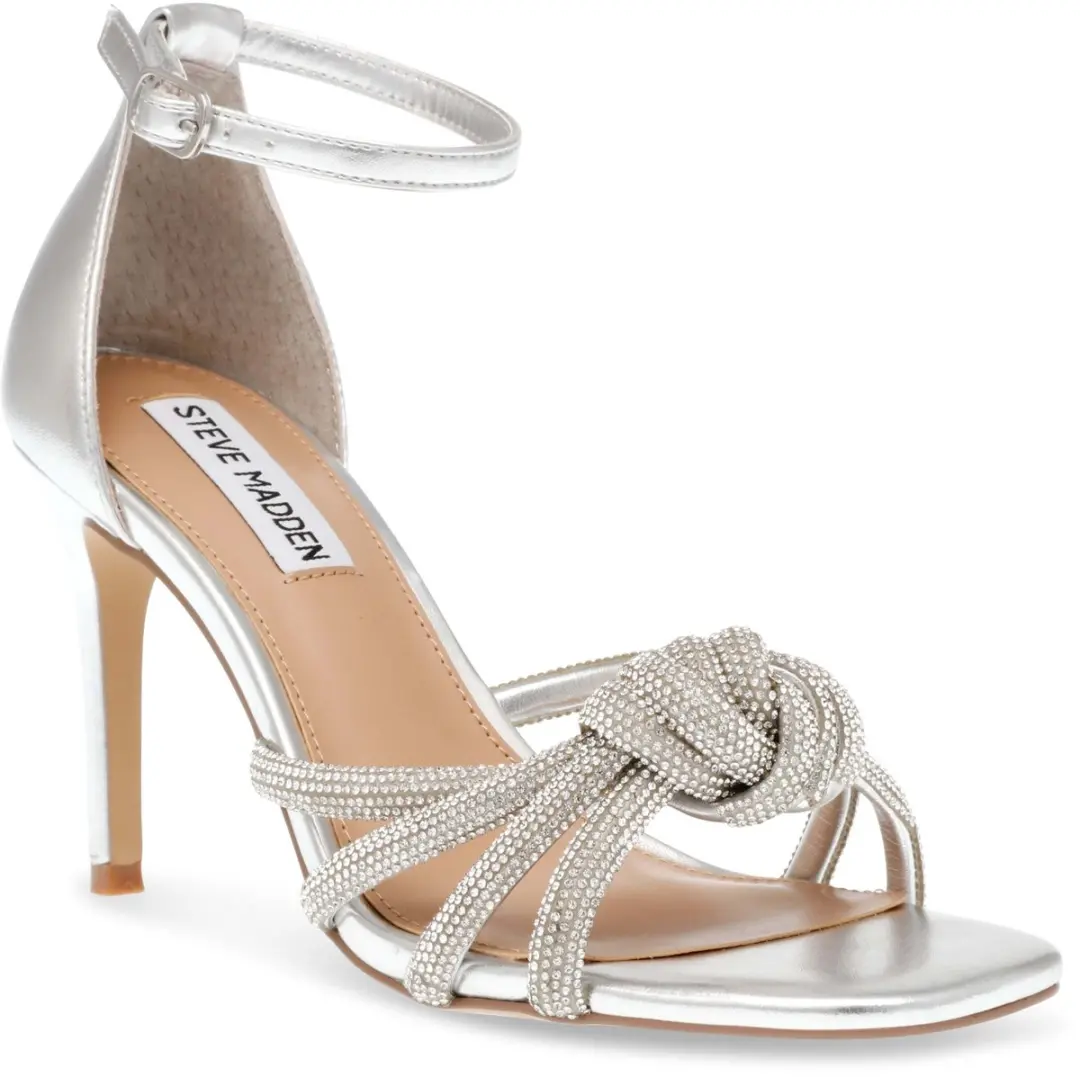 Steve Madden Redazzle Dames Sandalen - 41 - Zilver - afbeelding 5 van 6