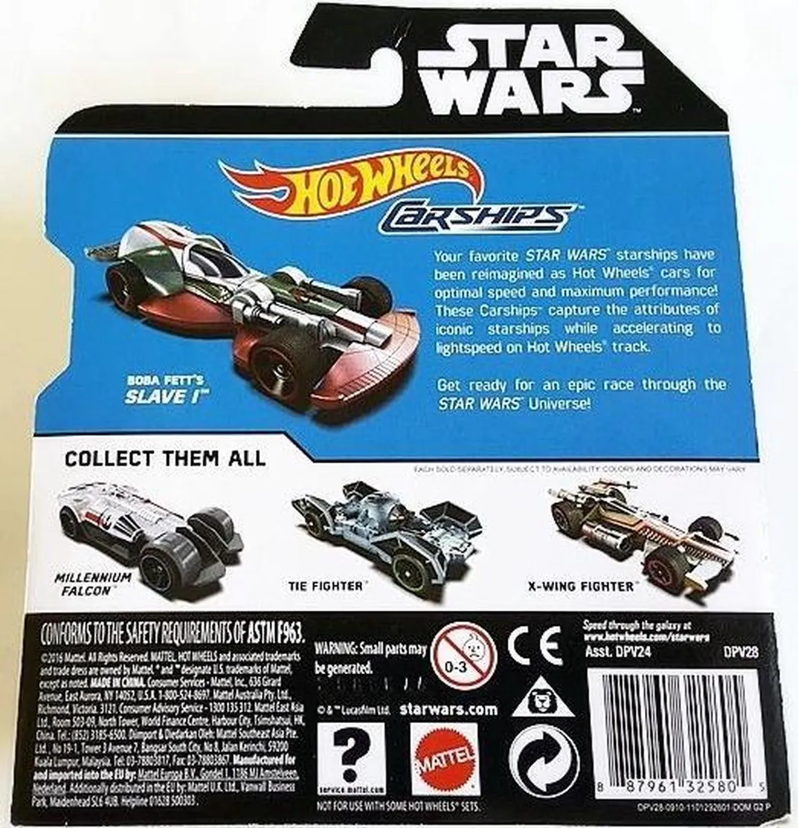 Hot Wheels Star Wars Carships Boba Fett's Slave 1 - dpv28