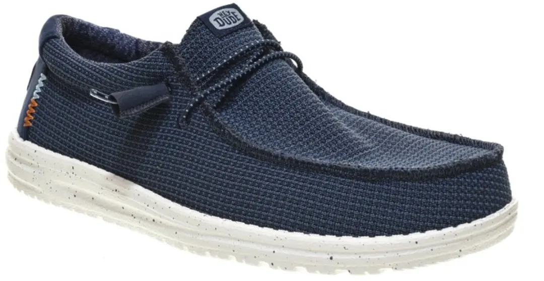 HEYDUDE Wally Sport Instappers blauw Canvas - Maat 45 - afbeelding 2 van 6