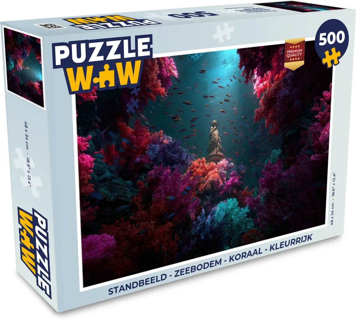 PuzzleWow Standbeeld Zeebodem Koraal Legpuzzel 500 Stuks - MPN 8721406854104