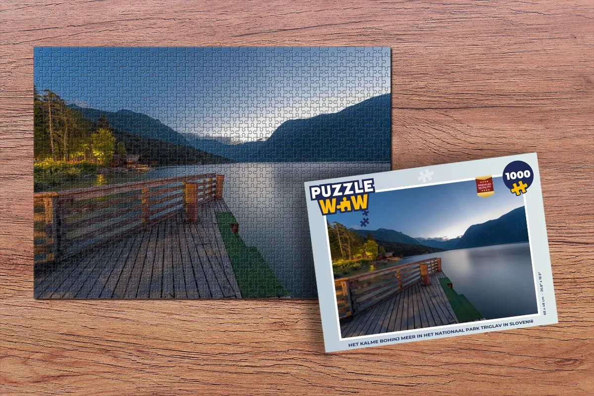 PuzzleWow Legpuzzel Bohinj Meer 1000 Stuks - Multicolor