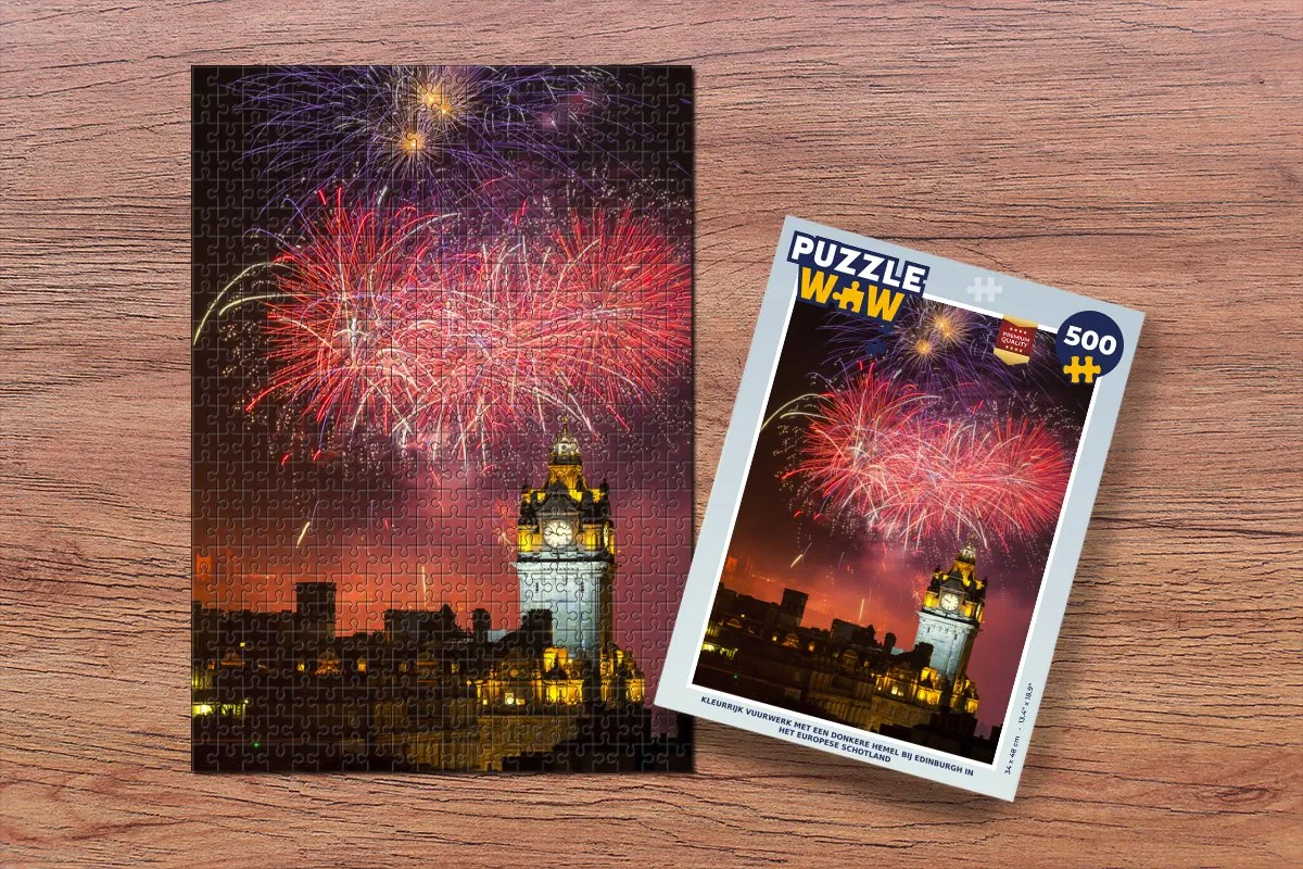 PuzzleWow Edinburgh Legpuzzel 500 Stuks - Multicolor