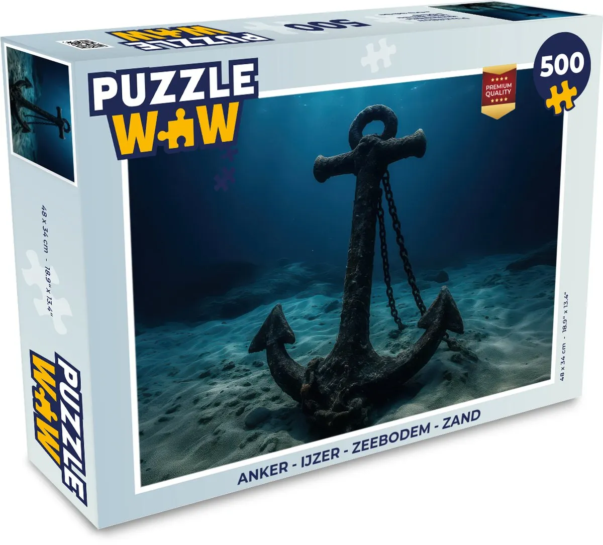 PuzzleWow Zeebodem Legpuzzel 500 Stuks - Anker IJzer
