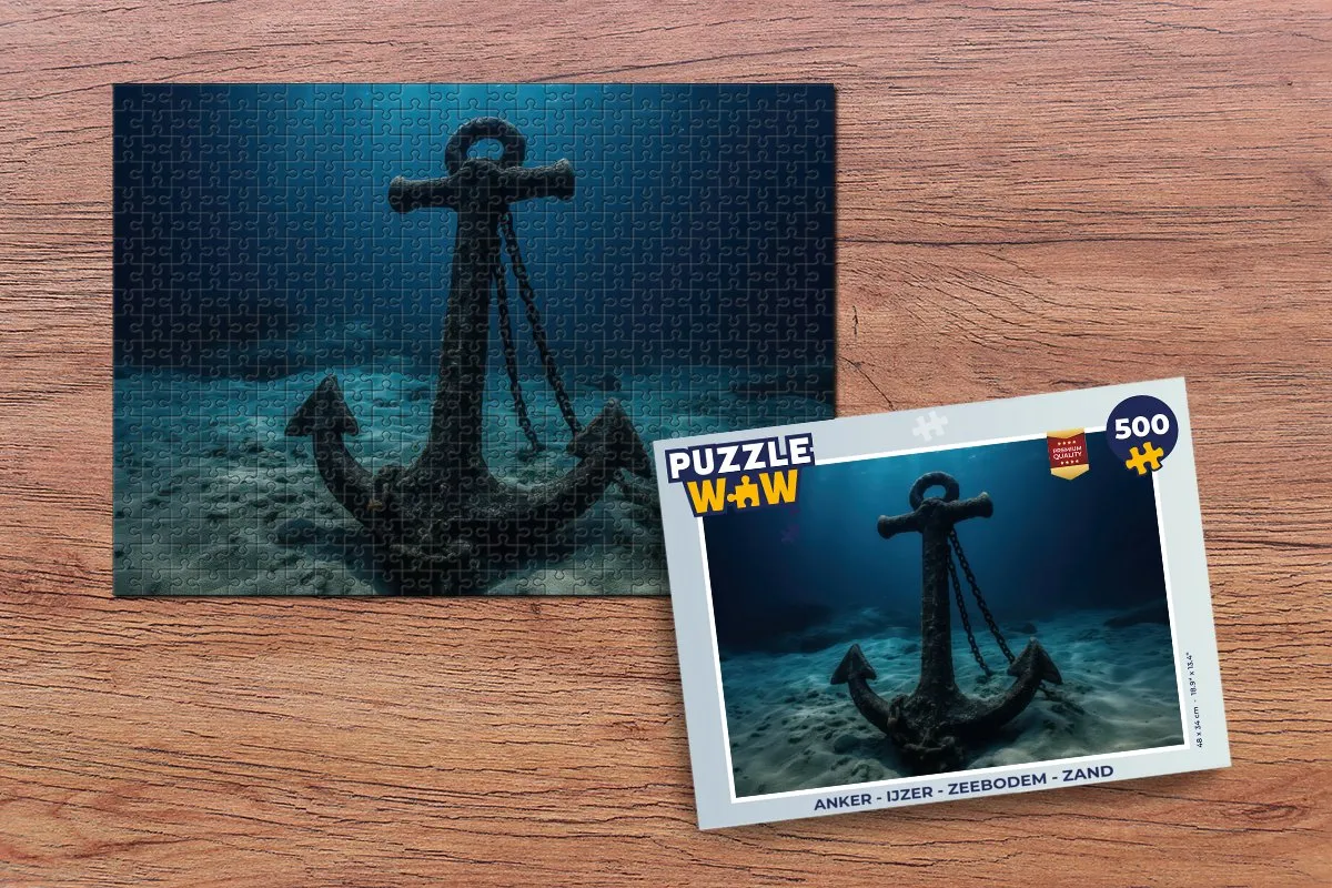 PuzzleWow Zeebodem Legpuzzel 500 Stuks - Anker IJzer
