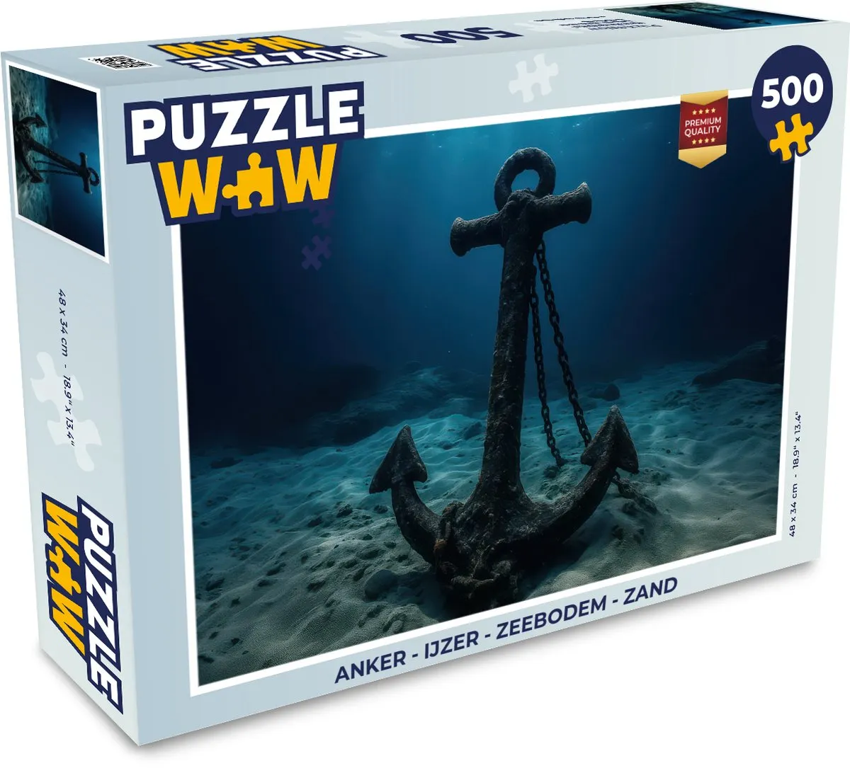 PuzzleWow Zeebodem Legpuzzel 500 Stuks - Anker IJzer