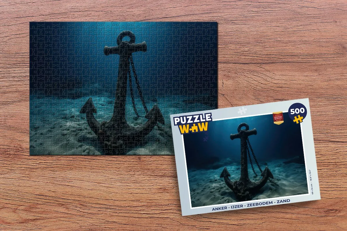 PuzzleWow Zeebodem Legpuzzel 500 Stuks - Anker IJzer