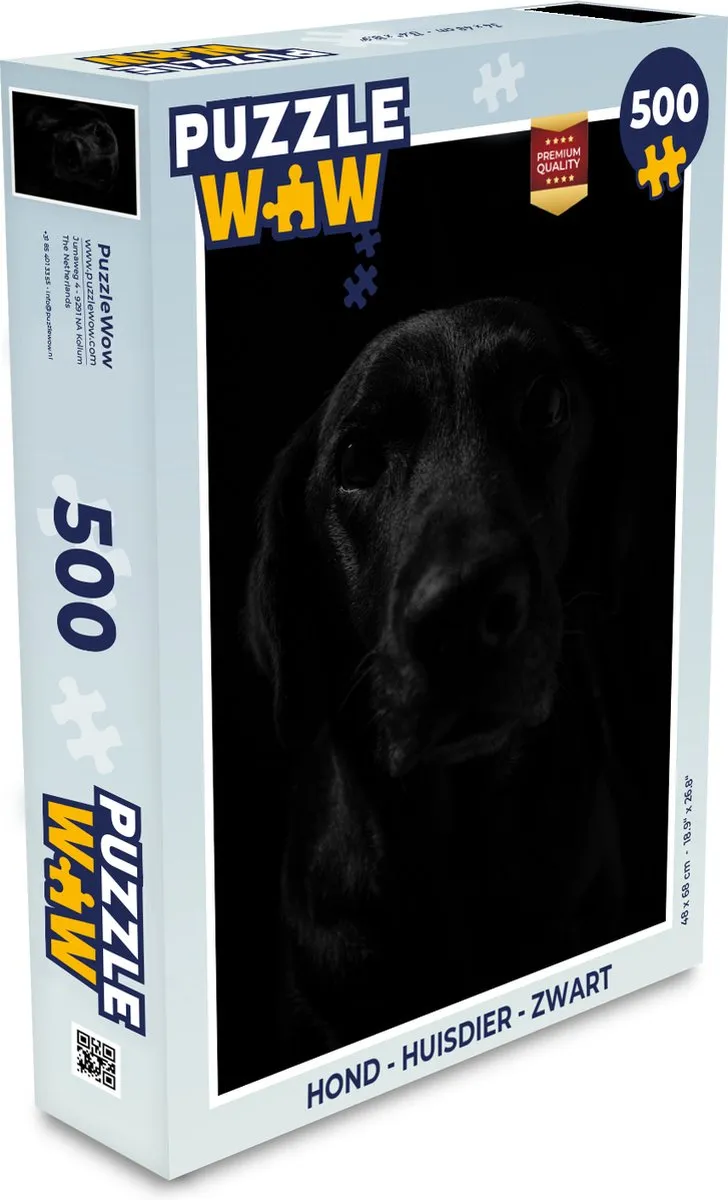PuzzleWow Hond Legpuzzel 500 Stuks - Multicolor