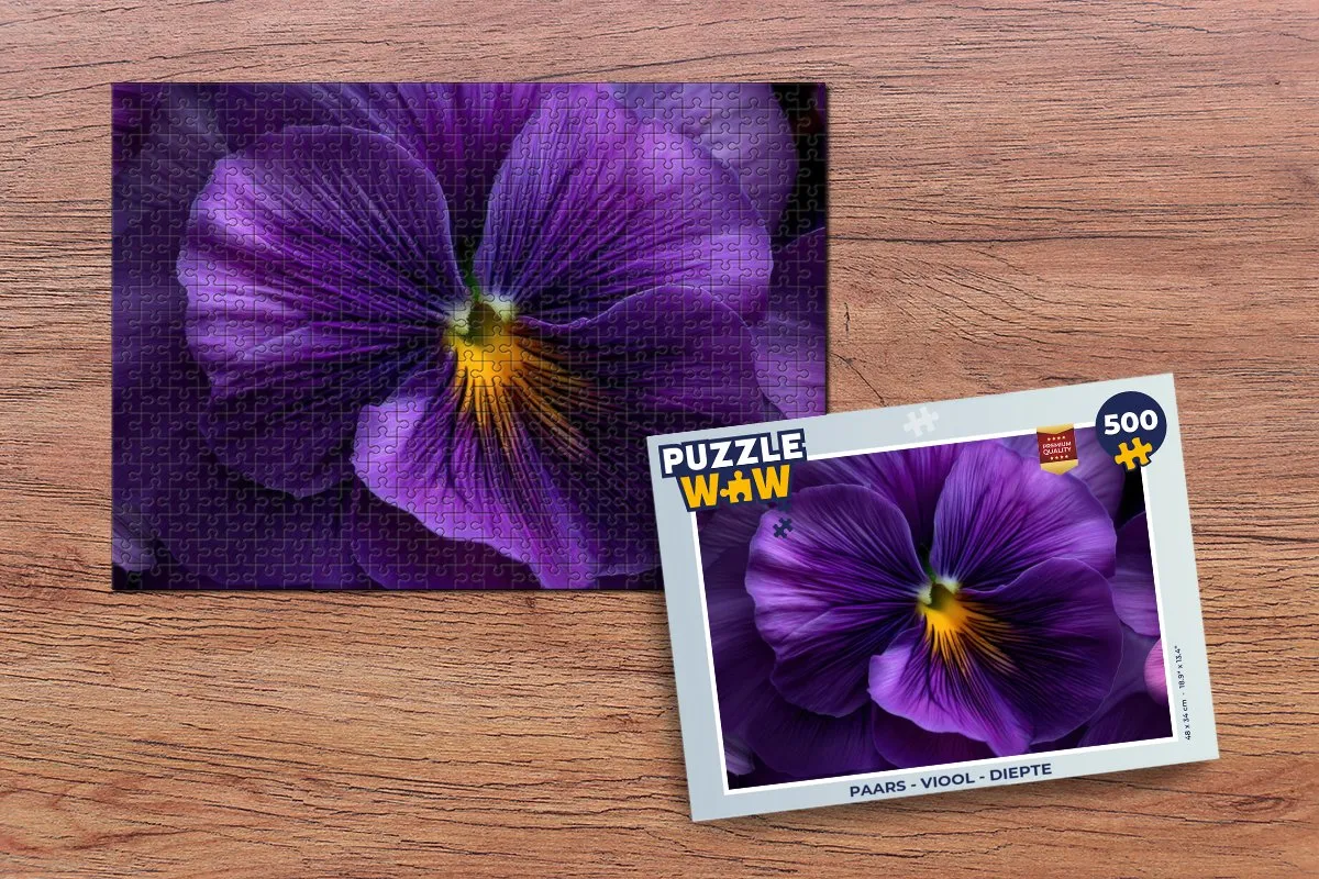 PuzzleWow Viool Paarse Legpuzzel 500 Stuks - MPN 8721414233502