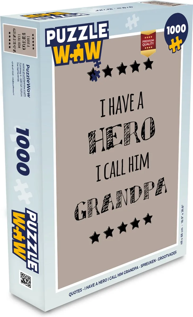 PuzzleWow Quotes Legpuzzel 1000 Stuks - Multicolor