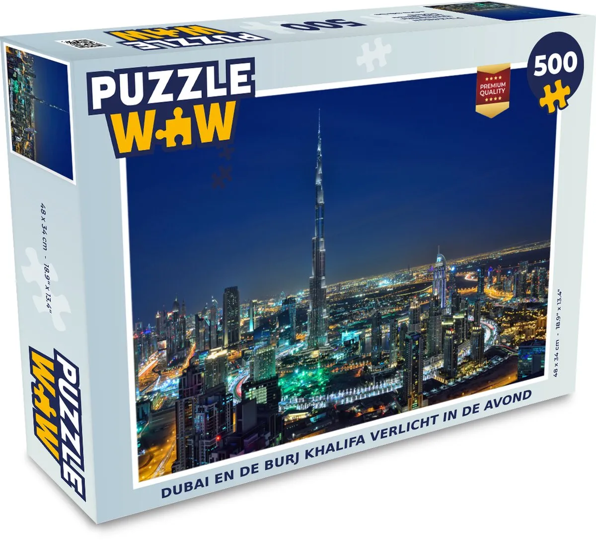 PuzzleWow Dubai Burj Khalifa Legpuzzel 500 Stuks - Multicolor