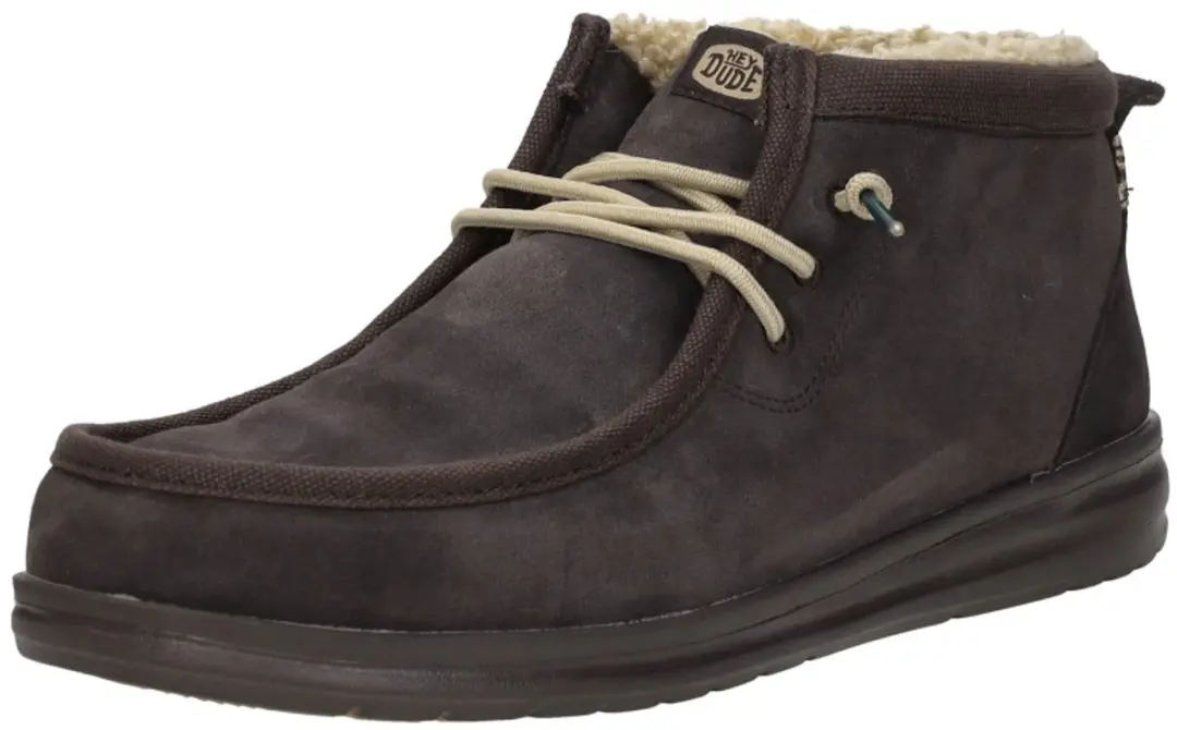 HEYDUDE Wally Mid GripR Warmth Heren Instappers - Mole Brown - afbeelding 3 van 6