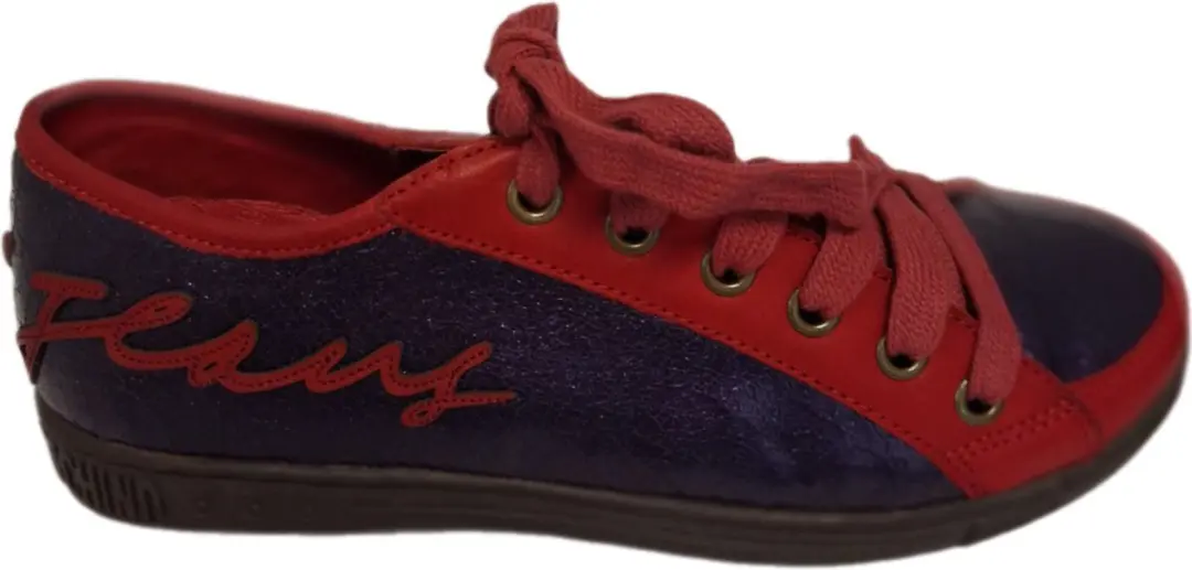 MOSCHINO-VANCY CRACK SNEAKER-VIOLET/RUSS-SIZE 40
