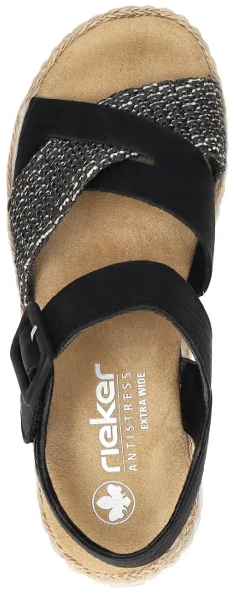 Rieker 69260 Sandalen - Zwart - Maat 39 - afbeelding 4 van 6