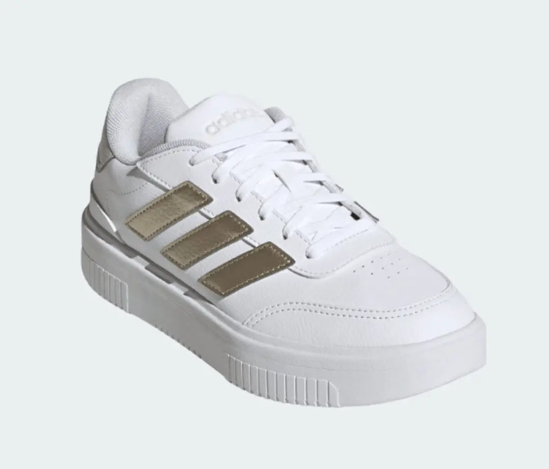 Adidas Courtblock Bold Ftwwht Sneakers - 40 - Cyber Met