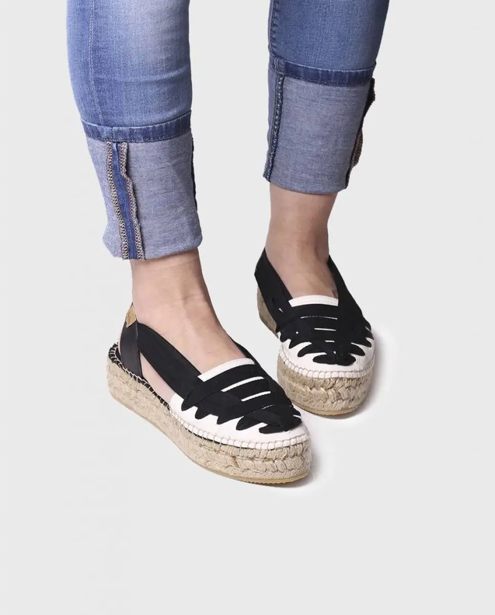 Toni Pons Rio-cu Espadrilles Wit,Zwart EU 36 Vrouw