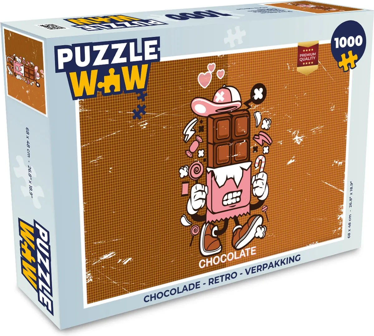 PuzzleWow Retro Chocolade Legpuzzel 1000 Stuks - Multicolor