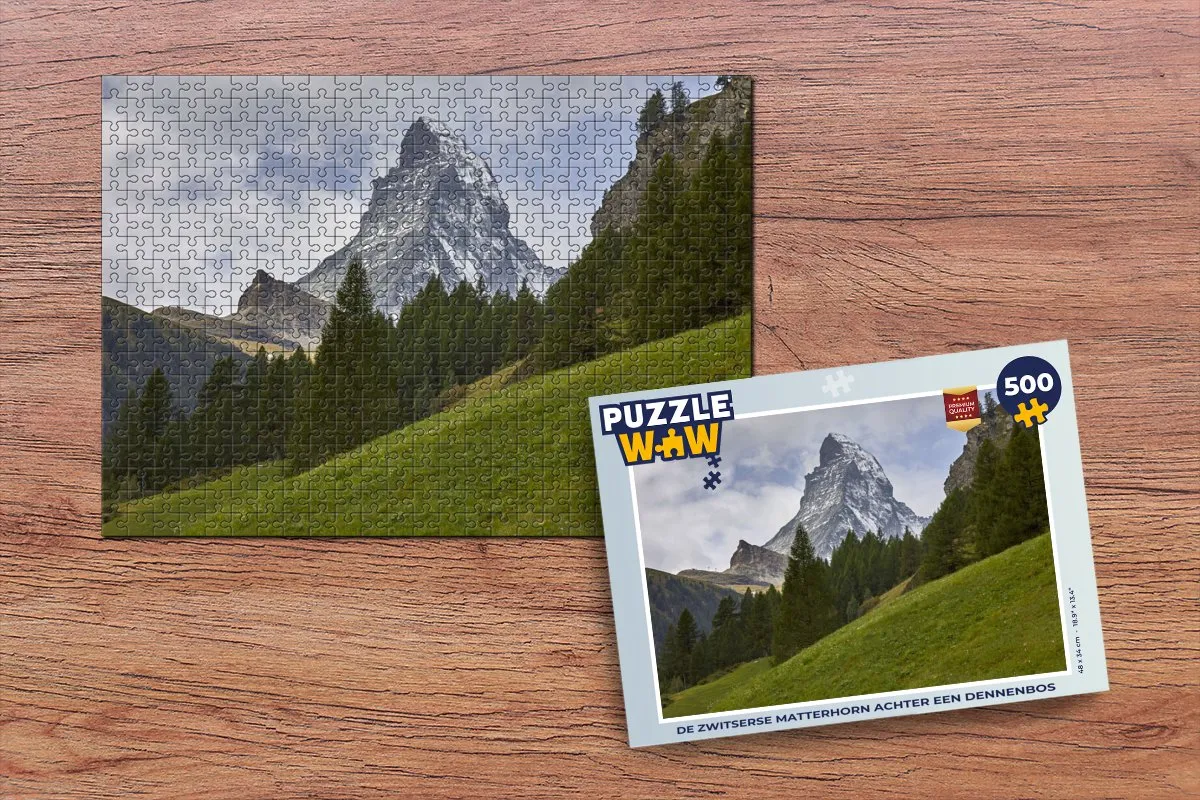PuzzleWow Zwitserse Matterhorn Legpuzzel 500 Stuks - Multicolor