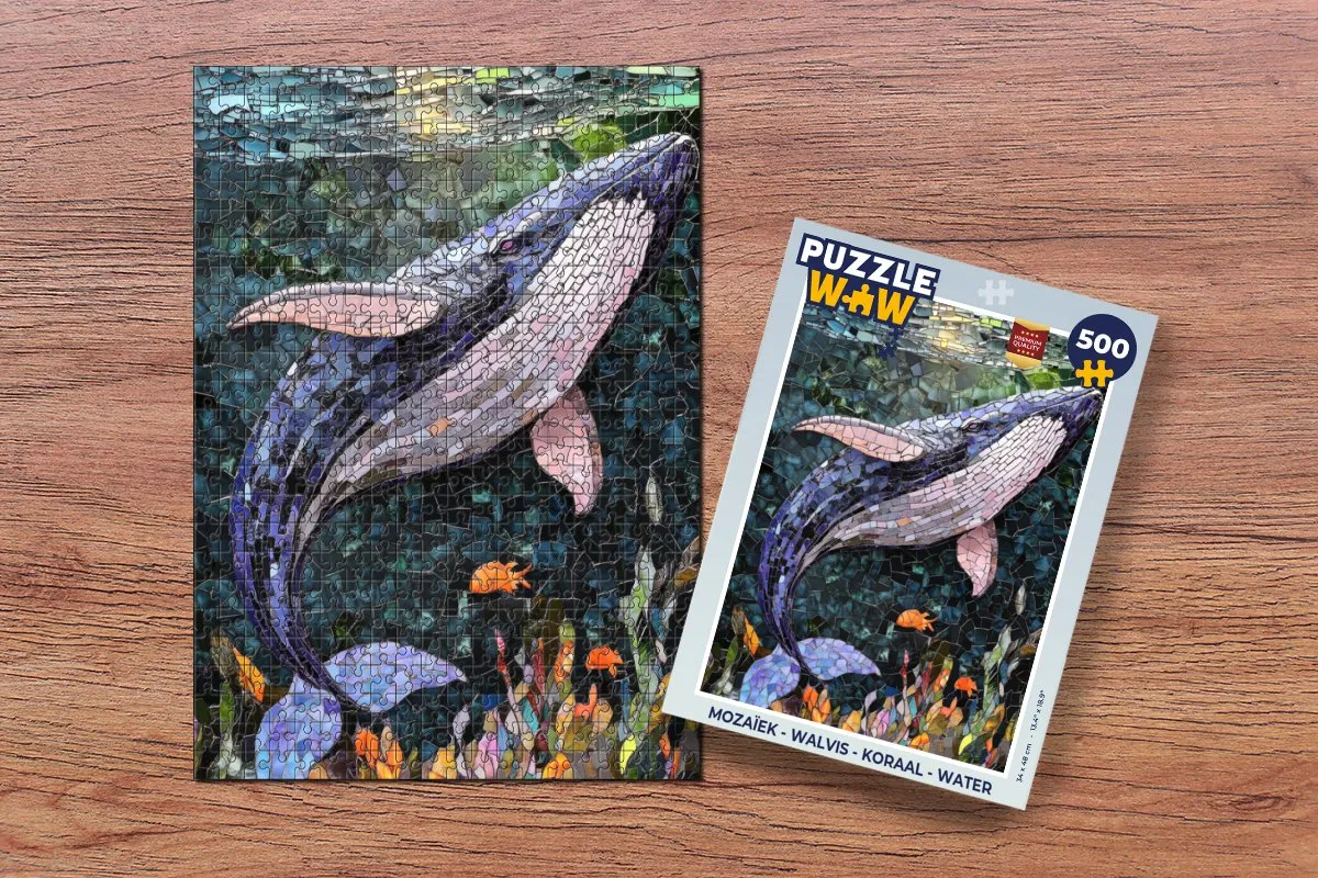 PuzzleWow Mozaïek Walvis Koraal Legpuzzel 500 Stuks