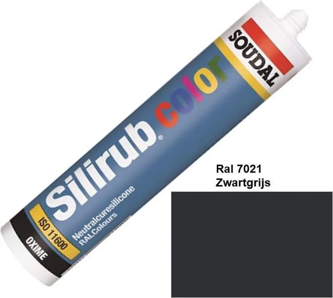 Soudal Silirub Color Kit 310ml - RAL 7021 Zwartgrijs - afbeelding 4 van 4