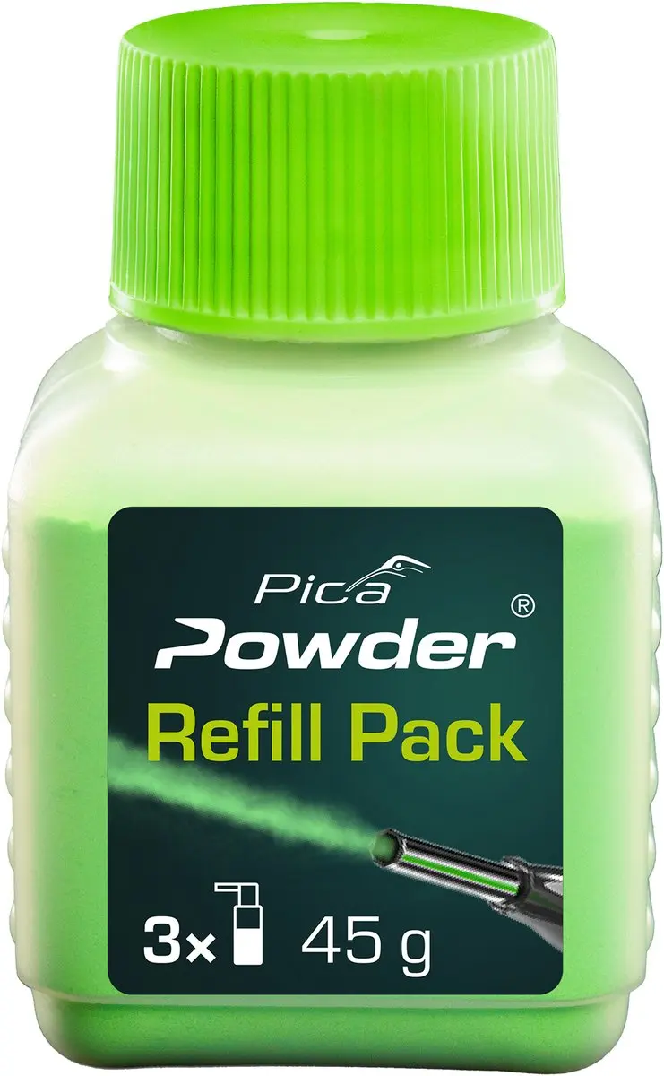 Pica Powder Spraymarker Navulling Groen 1500 Shots