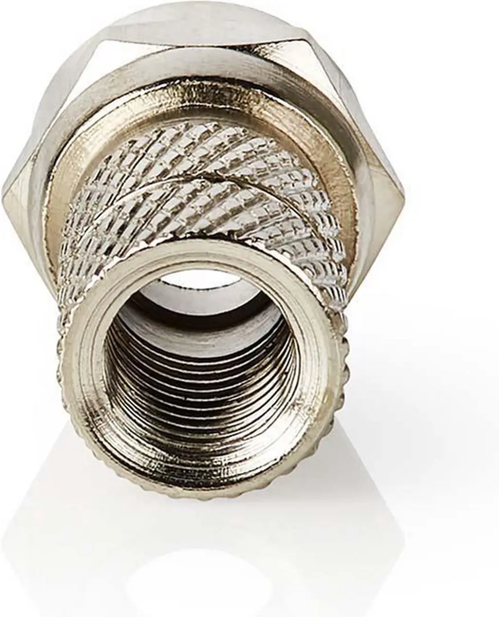 Nedis F-Connector recht male 5.5mm zilver 5 stuks - afbeelding 2 van 6