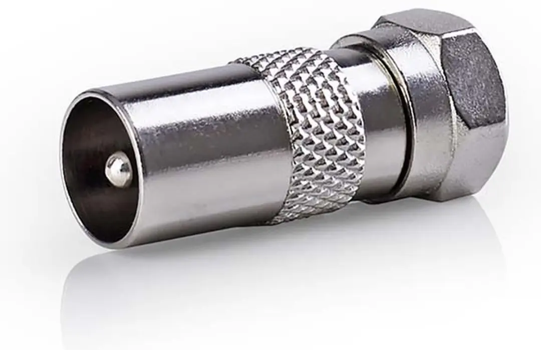 Nedis F-Male Antenne-Adapter 75 Ohm - Zilver - afbeelding 2 van 6