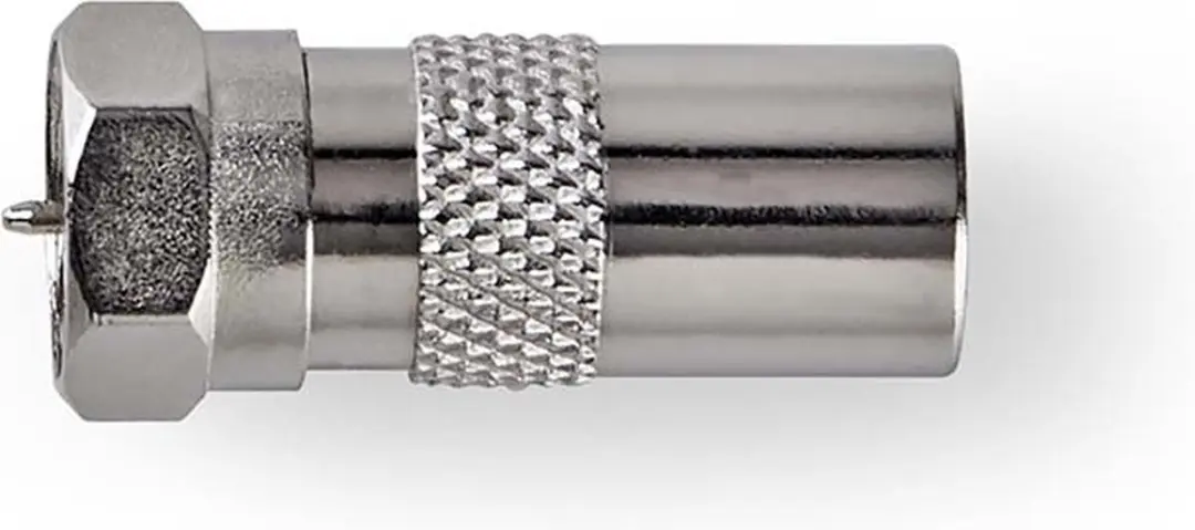 Nedis F-Male Antenne-Adapter 75 Ohm - Zilver - afbeelding 6 van 6