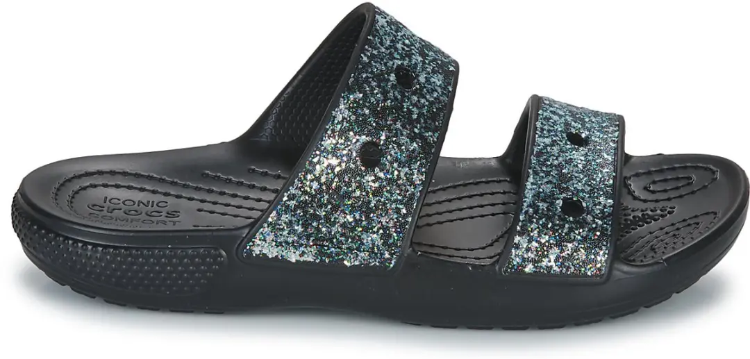 Crocs Classic Glitter Sandal Black/Multi Maat 38/39 US J6