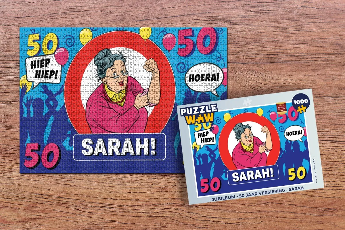 PuzzleWow Sarah 50 Jaar Jubileum Puzzel - 1000 Stuks Multicolor