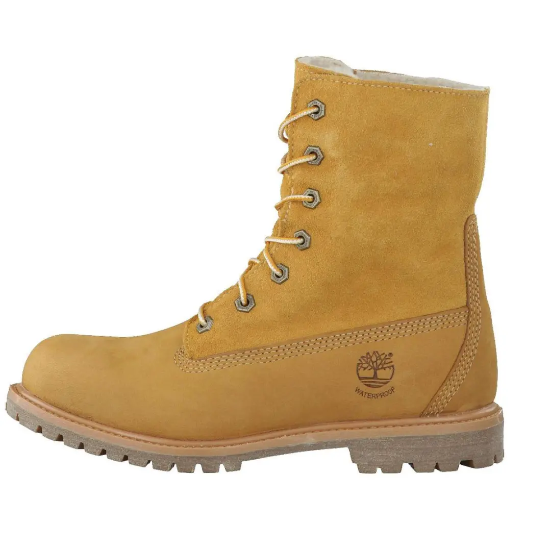 Timberland Auth Teddy winterschoenen Dames Fleece WP oranje